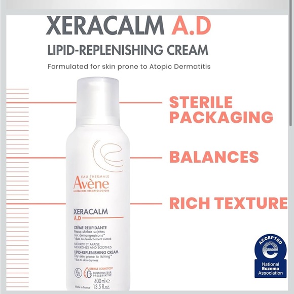 Avène XeraCalm A.D Lipid-Replenishing Cream Eczema-Prone Skin 13.5 Ounce - Picture 2 of 8